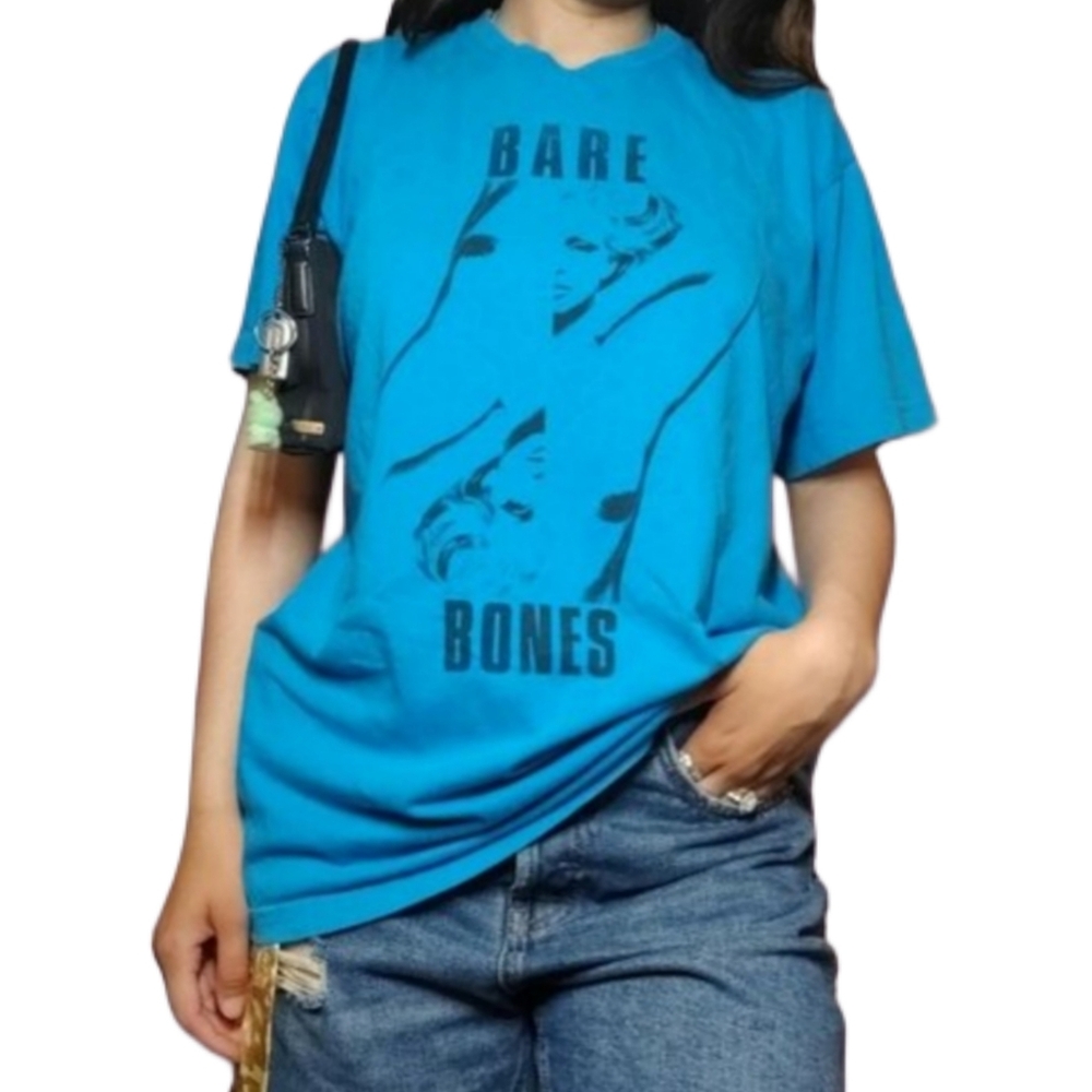 Bare Bones Blue Graphic Tee View 3